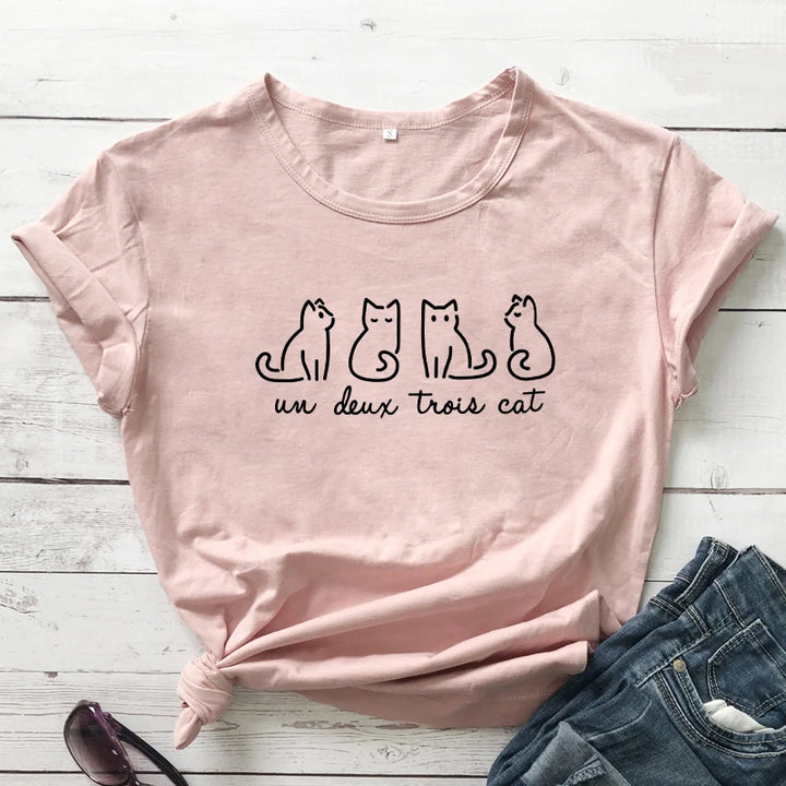 Cat Charm Casual Summer Tee