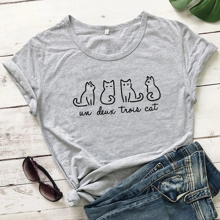 Cat Charm Casual Summer Tee