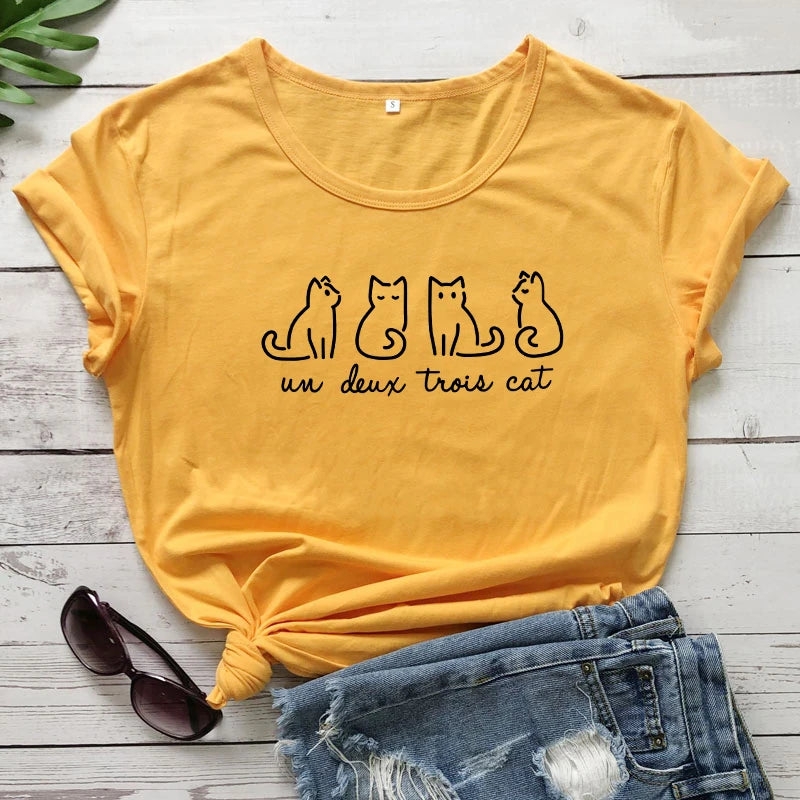 Cat Charm Casual Summer Tee