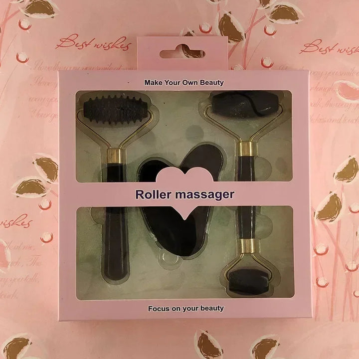 3Pcs Resin Facial Massager Massage Roller