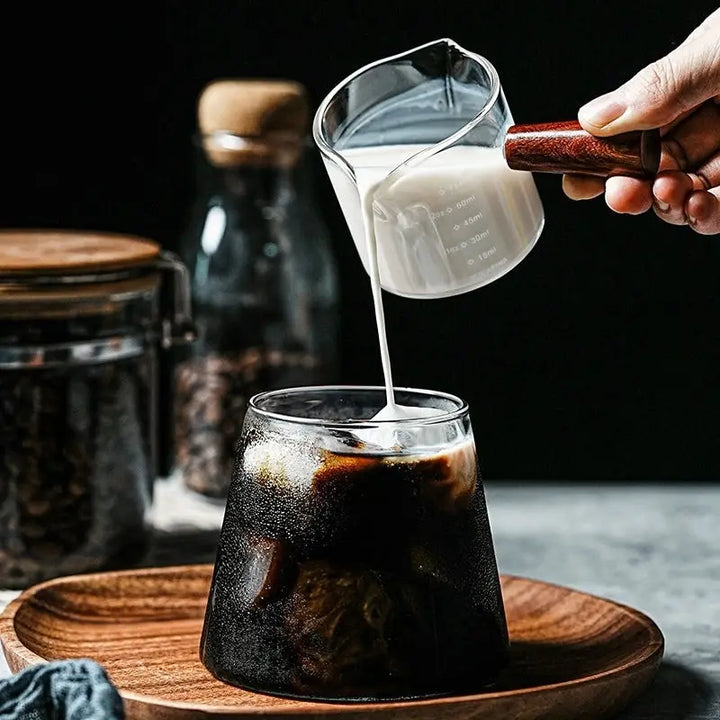 Glass Measuring Cup with Wood Handle