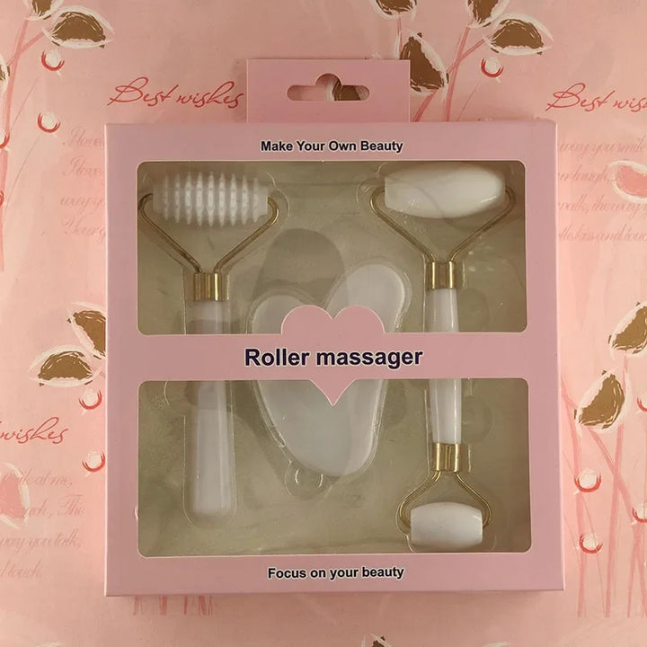 3Pcs Resin Facial Massager Massage Roller