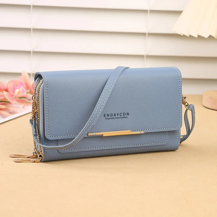2024 New Women’s Korean Multifunctional Shoulder Bag – Mid-Length Clutch & Coin Purse