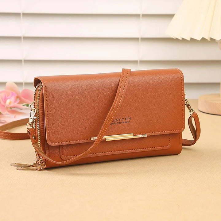 2024 New Women’s Korean Multifunctional Shoulder Bag – Mid-Length Clutch & Coin Purse