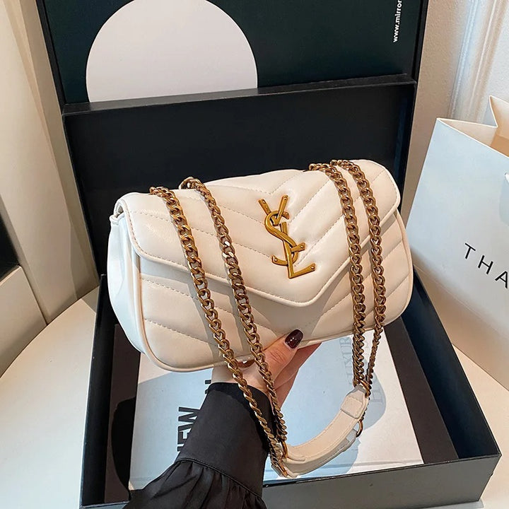 Designer-Inspired 2025 Women's Chain Strap Shoulder & Crossbody Bag