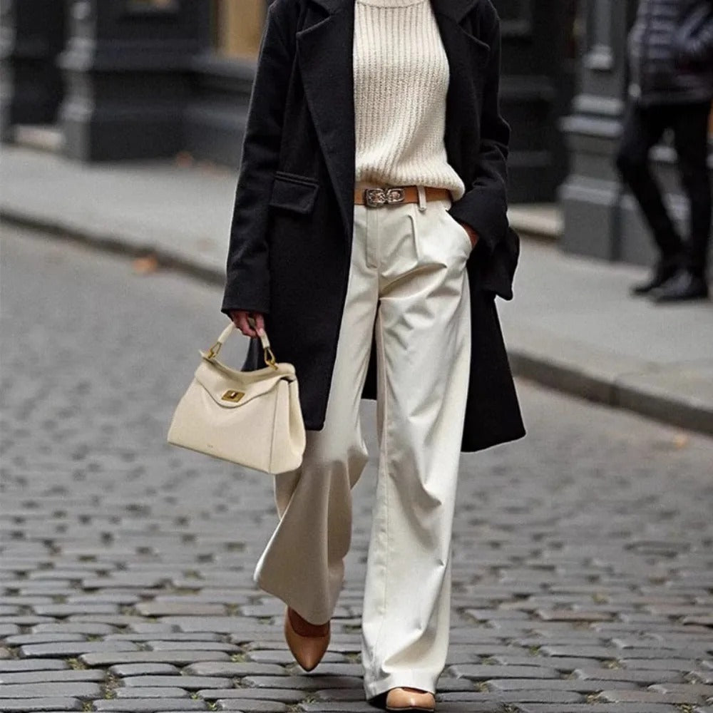 “JW PEI Lucia Lock Bag – Genuine Leather High-End Shoulder & Crossbody Handbag, Versatile Niche Fashion”