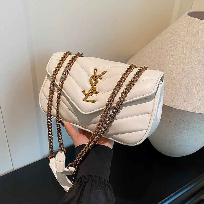 Designer-Inspired 2025 Women's Chain Strap Shoulder & Crossbody Bag