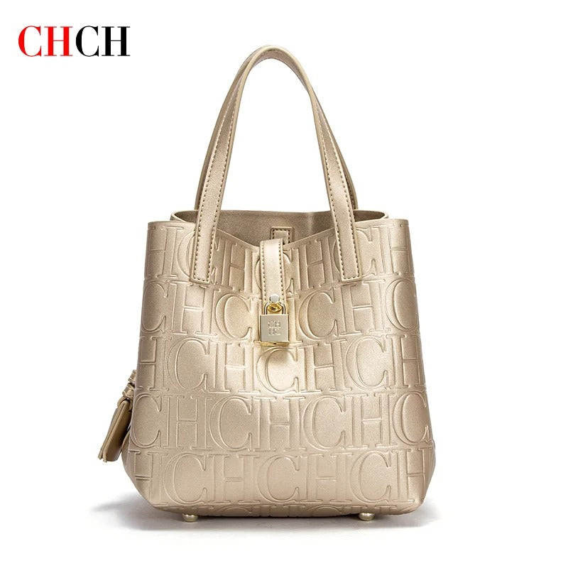 CHCH Women's Handheld Steel-Embossed Tote Bag – Mother’s Shopping Bag