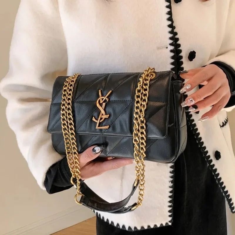 New Style Small Chanel-Style Diamond Chain Shoulder Bag – Trendy, Spacious & Luxurious Embroidery