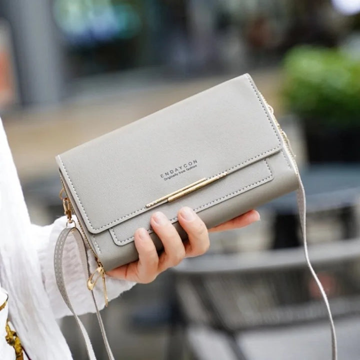 2024 New Women’s Korean Multifunctional Shoulder Bag – Mid-Length Clutch & Coin Purse