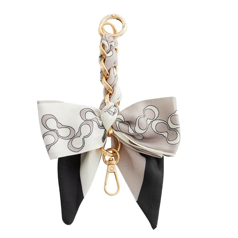 Fashionable Bow Scarf Chain Extension for Women’s Bags – Durable & Fade-Resistant Weaving