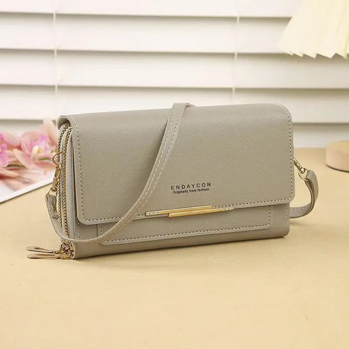 2024 New Women’s Korean Multifunctional Shoulder Bag – Mid-Length Clutch & Coin Purse