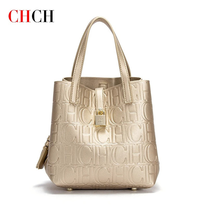 CHCH Women's Handheld Steel-Embossed Tote Bag – Mother’s Shopping Bag