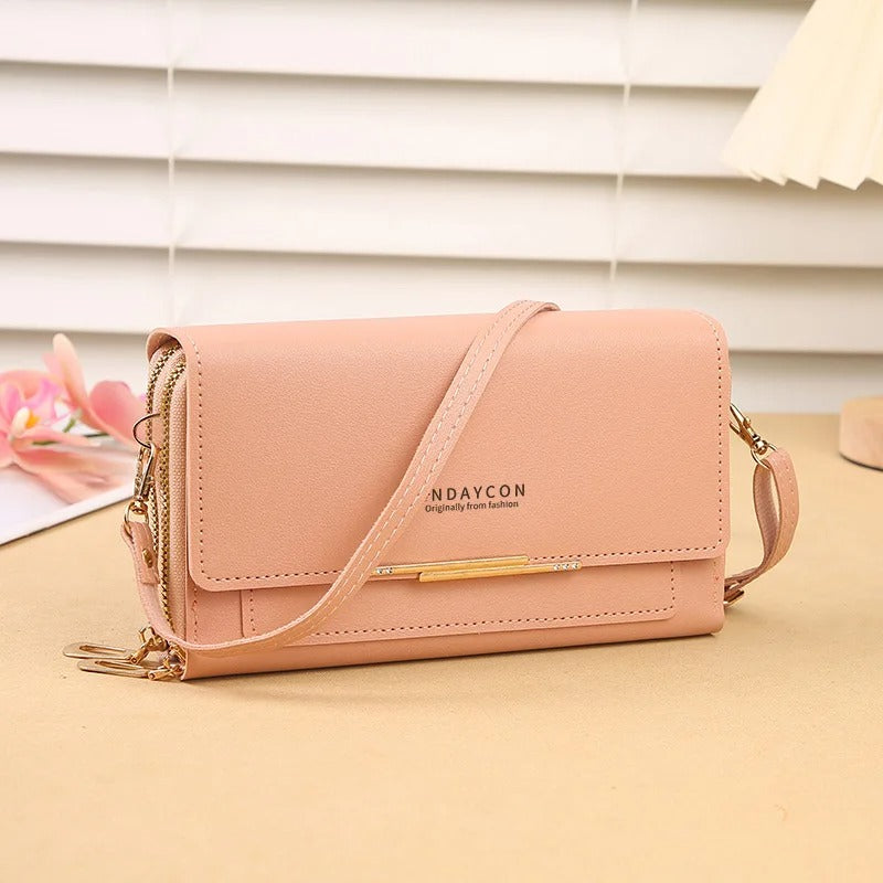 2024 New Women’s Korean Multifunctional Shoulder Bag – Mid-Length Clutch & Coin Purse