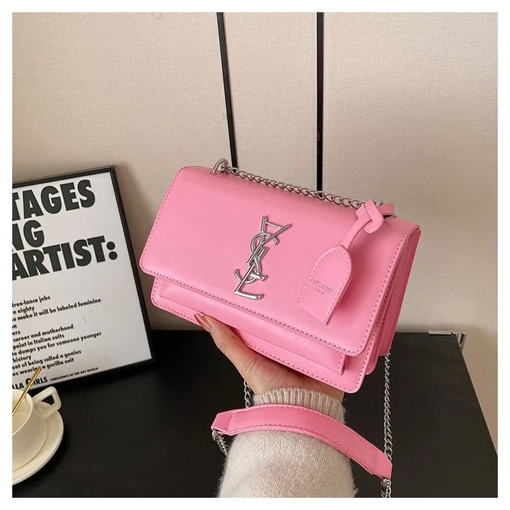 Women's 2025 Korean Style Small Square Chain Crossbody Bag – Fashionable High-Quality Shoulder Bag